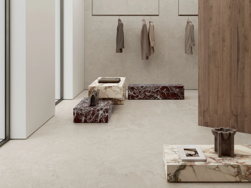 ULTRA PIETRE - PORTLAND GREIGE - Porcelain stoneware wall/floor slabs with stone effect by ARIOSTEA
