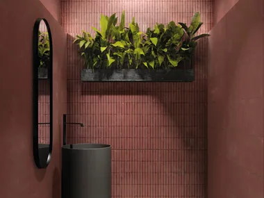 URBAN AMARANTH FRAME ACTIVE - Indoor porcelain stoneware wall tiles with brick effect by ARIOSTEA