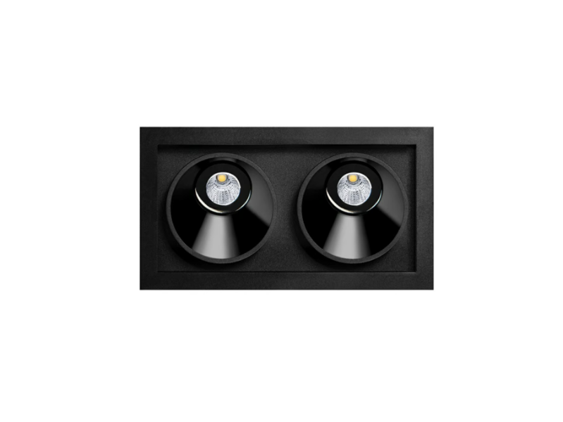 BLACK FOSTER ASYMMETRIC RECESSED 2 - Recessed LED multiple aluminium spotlight by Arkoslight