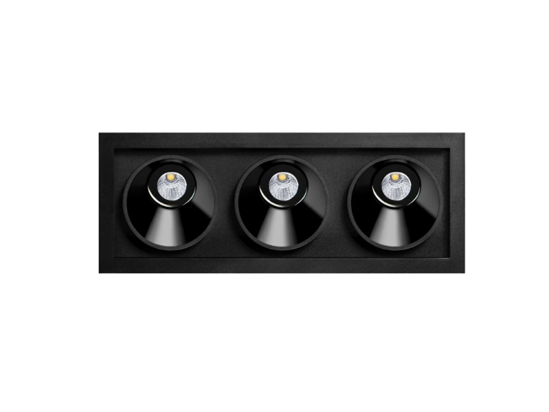 BLACK FOSTER ASYMMETRIC RECESSED 3 - Recessed LED multiple aluminium spotlight by Arkoslight