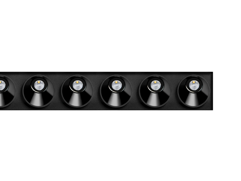 BLACK FOSTER ASYMMETRIC TRIMLESS 10 - Recessed LED multiple aluminium spotlight by Arkoslight