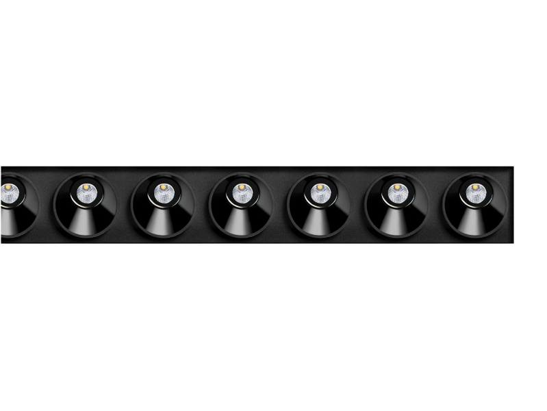BLACK FOSTER ASYMMETRIC TRIMLESS 15 - Recessed LED multiple aluminium spotlight by Arkoslight