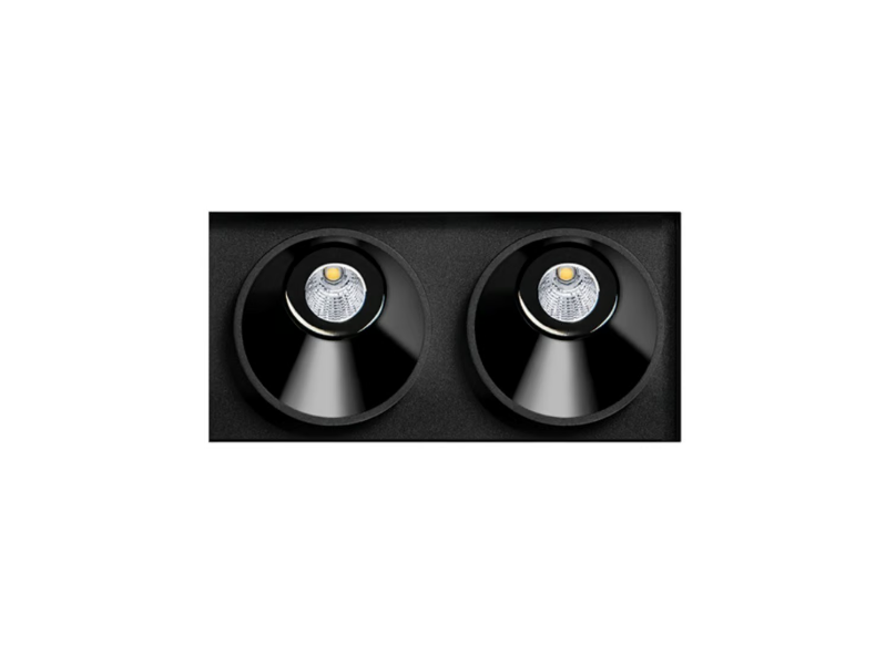BLACK FOSTER ASYMMETRIC TRIMLESS 2 - Recessed LED multiple aluminium spotlight by Arkoslight