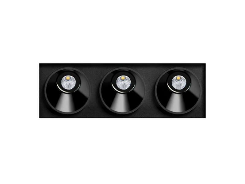 BLACK FOSTER ASYMMETRIC TRIMLESS 3 - Recessed LED multiple aluminium spotlight by Arkoslight