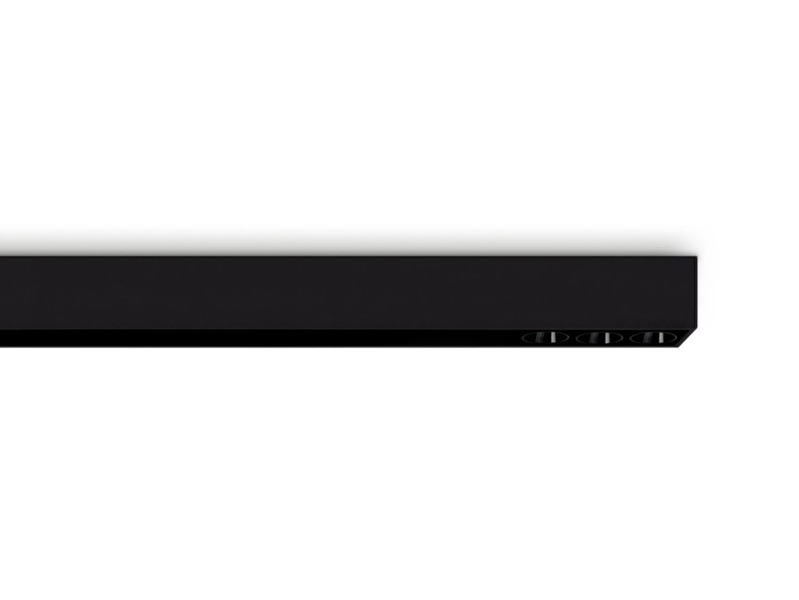 BLACK FOSTER CUSTOM SURFACE 3 - Ceiling mounted linear lighting profile for downlights by Arkoslight