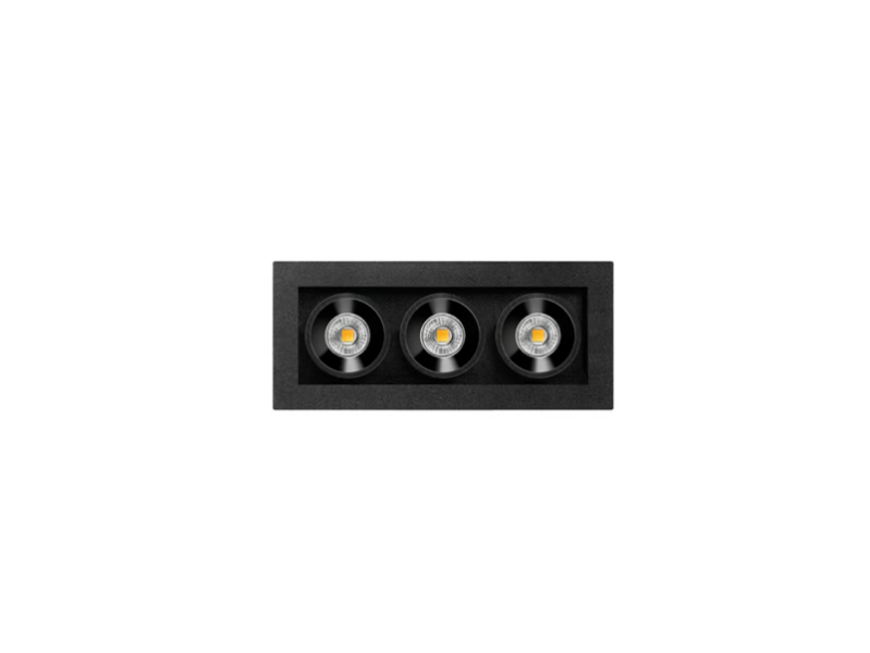 BLACK FOSTER MICRO RECESSED 3 - Recessed LED multiple aluminium spotlight by Arkoslight
