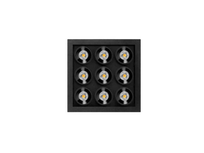 BLACK FOSTER MICRO RECESSED 3X3 - Recessed LED multiple aluminium spotlight by Arkoslight