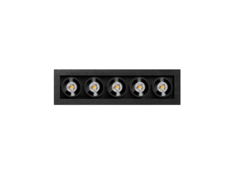 BLACK FOSTER MICRO RECESSED 5 - Recessed LED multiple aluminium spotlight by Arkoslight
