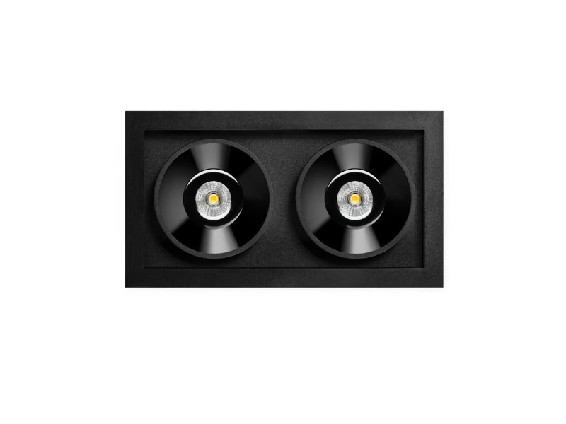 BLACK FOSTER RECESSED 2 - Recessed LED multiple aluminium spotlight by Arkoslight