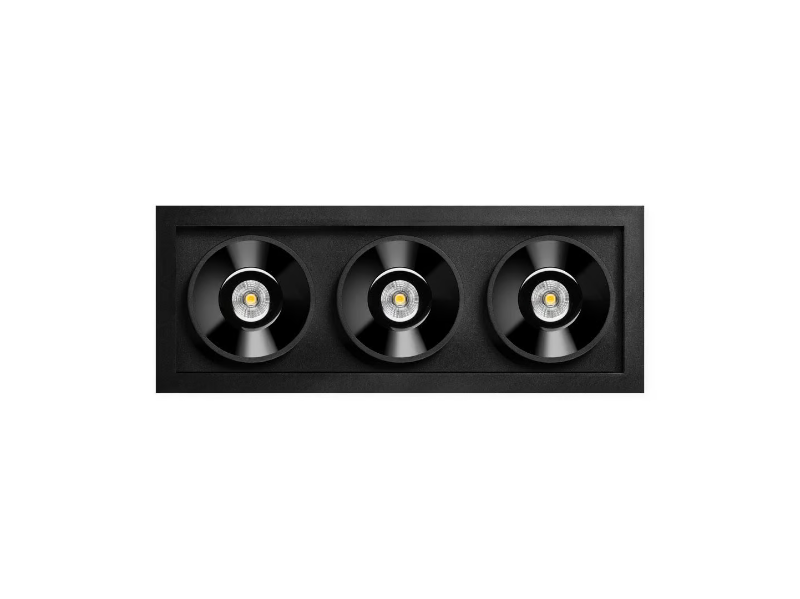 BLACK FOSTER RECESSED 3 - Recessed LED multiple aluminium spotlight by Arkoslight