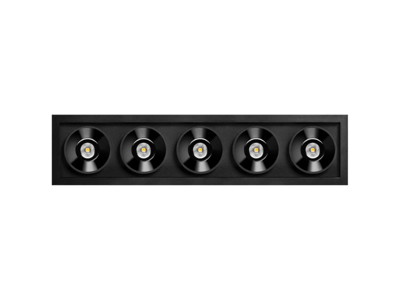 BLACK FOSTER RECESSED 5 - Recessed LED multiple aluminium spotlight by Arkoslight