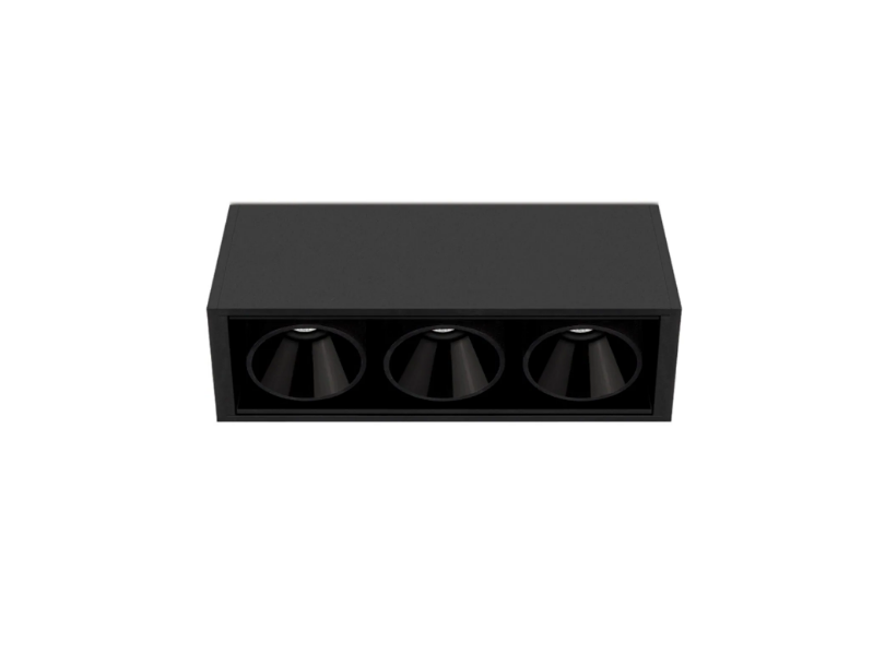 BLACK FOSTER SURFACE 3 - LED multiple aluminium spotlight by Arkoslight