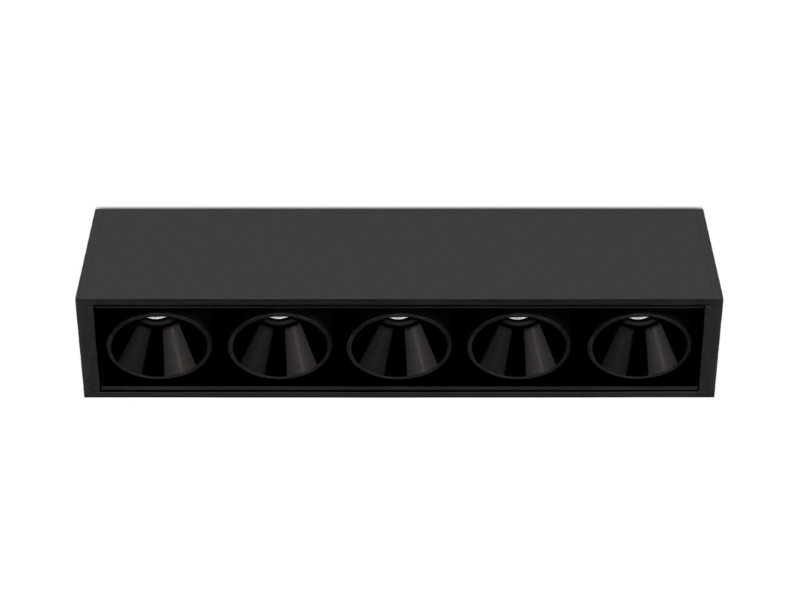 BLACK FOSTER SURFACE 5 - LED multiple aluminium spotlight by Arkoslight