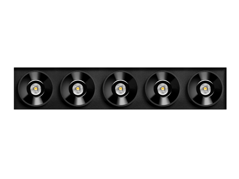BLACK FOSTER TRIMLESS 5 - Recessed LED multiple aluminium spotlight by Arkoslight