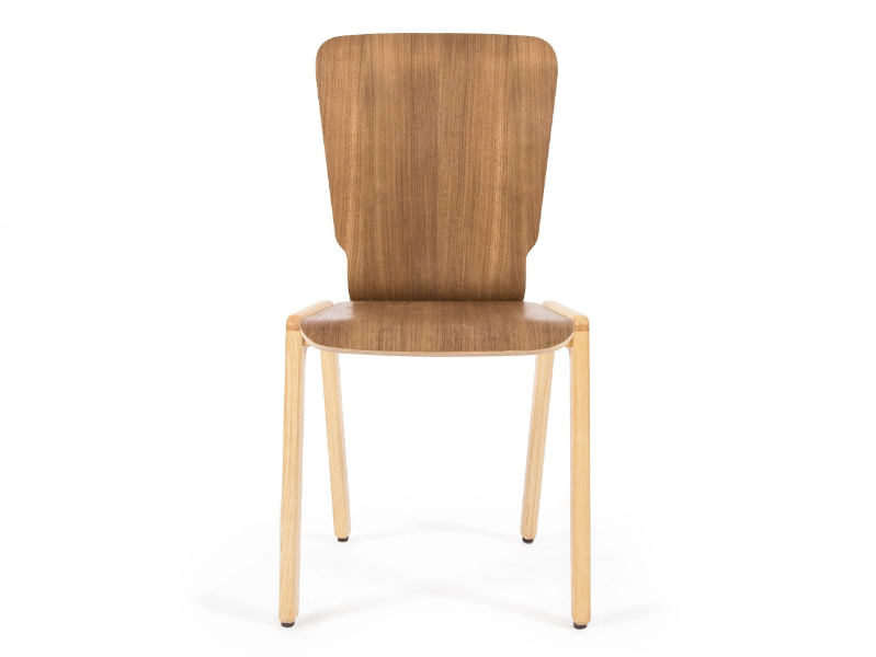 TIPRO - Stackable walnut chair by Askia