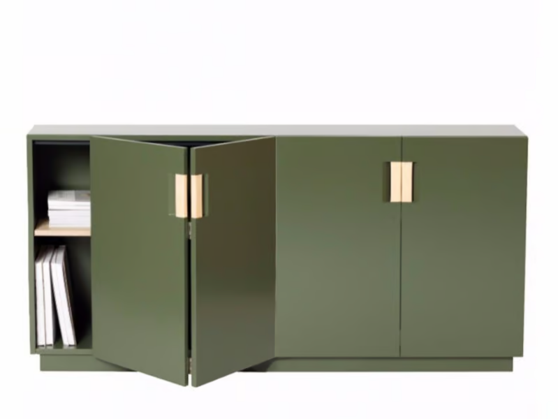 FRAME 160 LOW - Wooden sideboard with folding doors by ASPLUND
