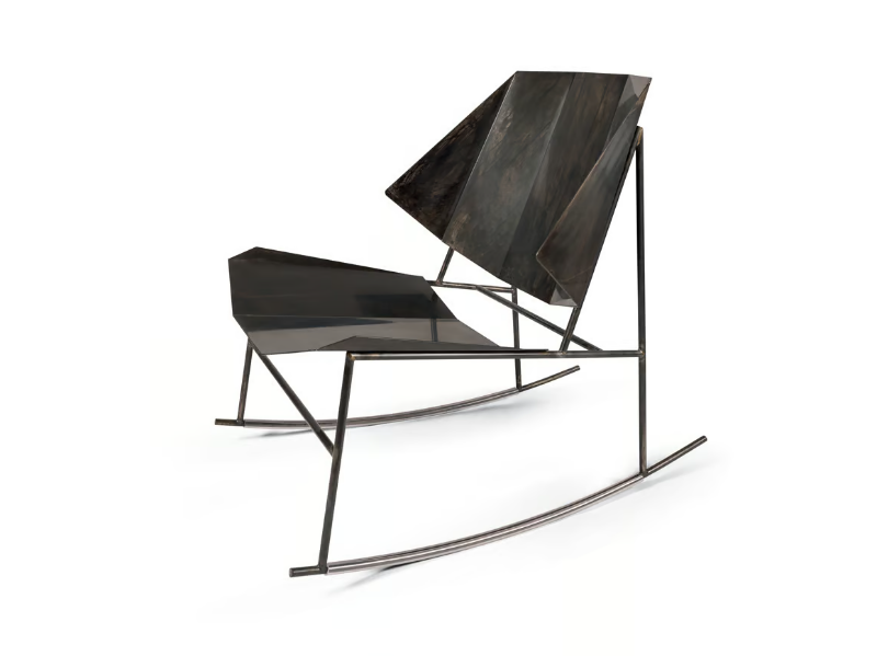 TERRA - Rocking iron garden armchair by Atipico