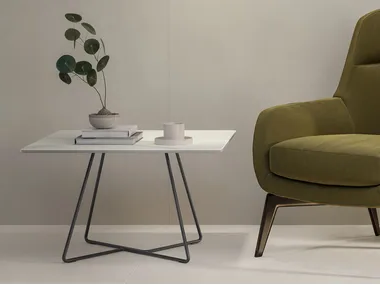 CONTATTO - Square porcelain stoneware coffee table by Atlas Concorde