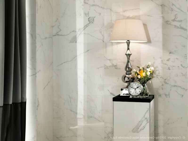 MARVEL WALL - White-paste wall tiles with marble effect by Atlas Concorde