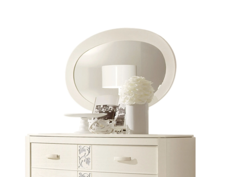 FASHION TIME - Oval framed wall-mounted wooden mirror by Barnini Oseo
