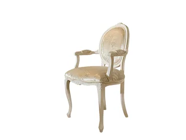 SOGNI D'AMORE - Medallion fabric chair with armrests with integrated cushion by Barnini Oseo