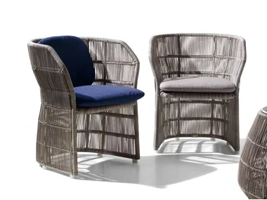CANASTA '13 - Polyethylene garden chair with armrests by B&B Italia Outdoor
