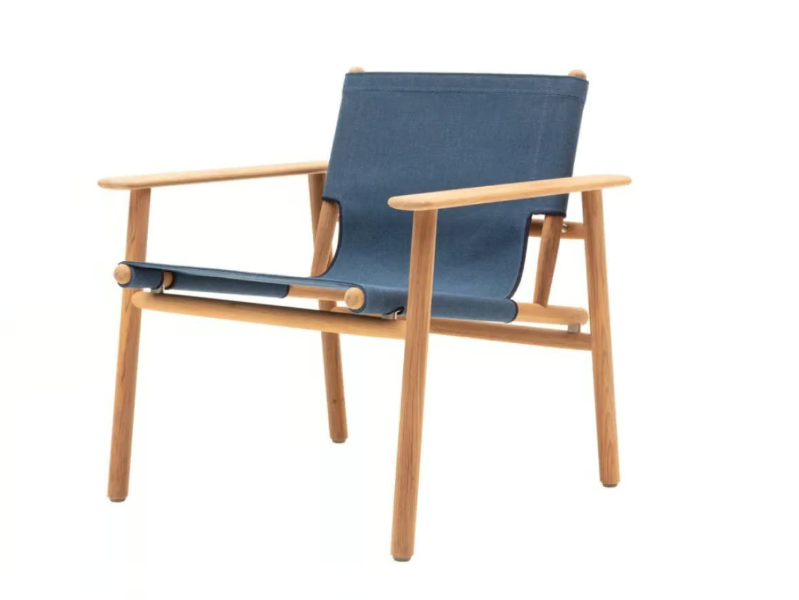 CORDOBA OUTDOOR - Garden armchair in solid wood and fabric by B&B Italia Outdoor