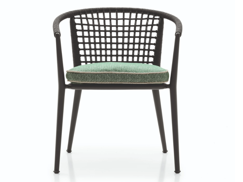 ERICA '19 - Stackable garden chair with armrests by B&B Italia Outdoor