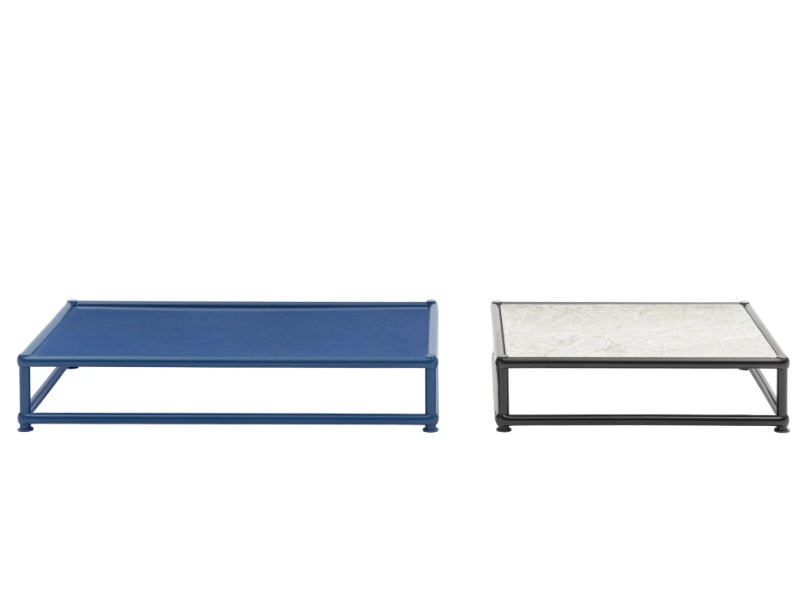 NOOCH - Garden aluminium side table with stone top by B&B Italia Outdoor