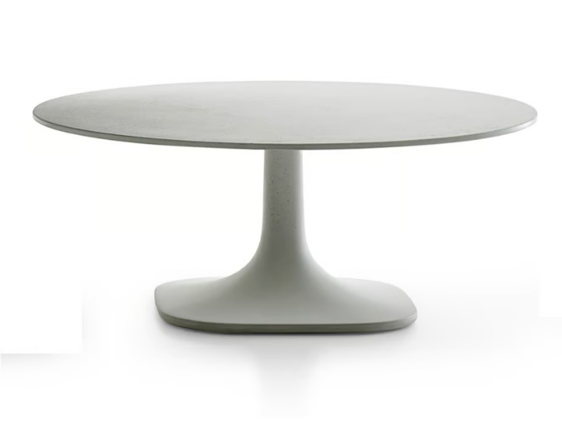 PUSHPAM - Round cement garden side table by B&B Italia Outdoor