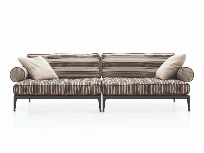 RIBES - 3 seater fabric garden sofa by B&B Italia Outdoor