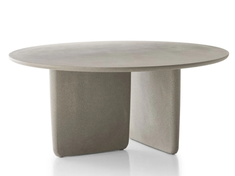 TOBI-ISHI OUTDOOR - Round cement garden table by B&B Italia Outdoor