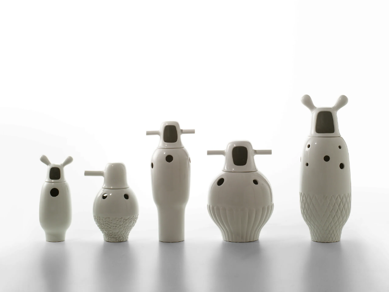 SHOWTIME WHITE - Porcelain vase by BD Barcelona Design
