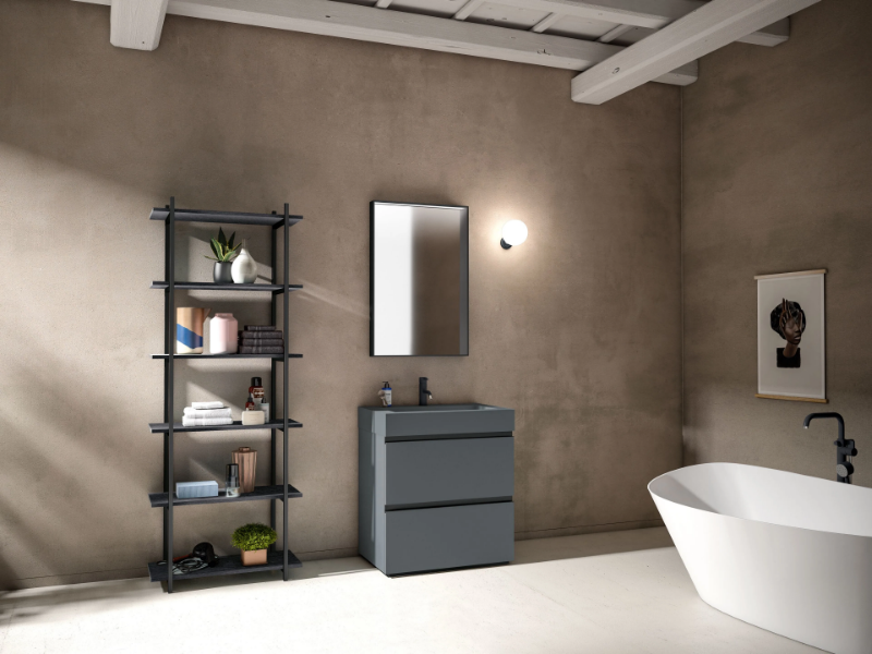 GOLA UP COMP. 8 - Single floor-standing vanity unit by Birex