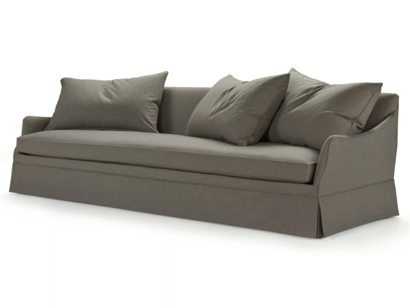 LOUVRE - 3 seater fabric sofa with castors by Blasco