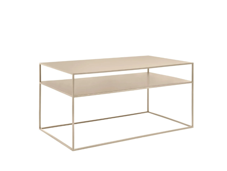 FERA - Powder coated steel coffee table with storage space by Blomus