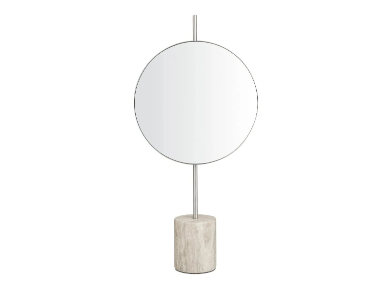 LAMURA - Countertop round marble shaving mirror by Blomus