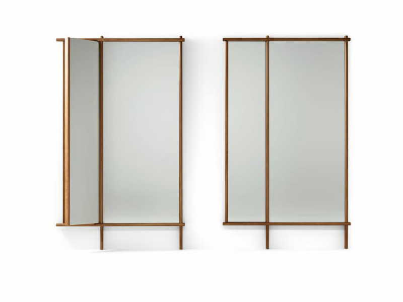 ISOLA MIRROR - Freestanding framed solid wood mirror by Bonaldo