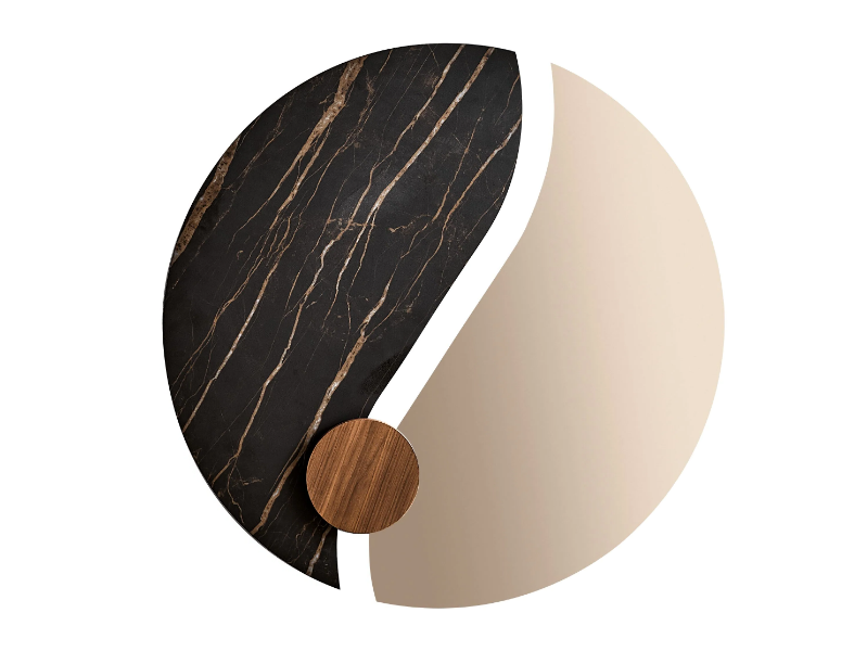 LUXOR - Wall-mounted glass anche SuperMarble mirror by Bontempi Casa