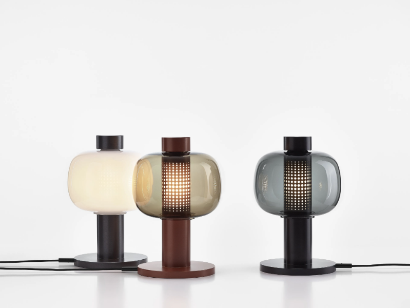 BONBORI - LED Glass and Stainless Steel table lamp by BROKIS
