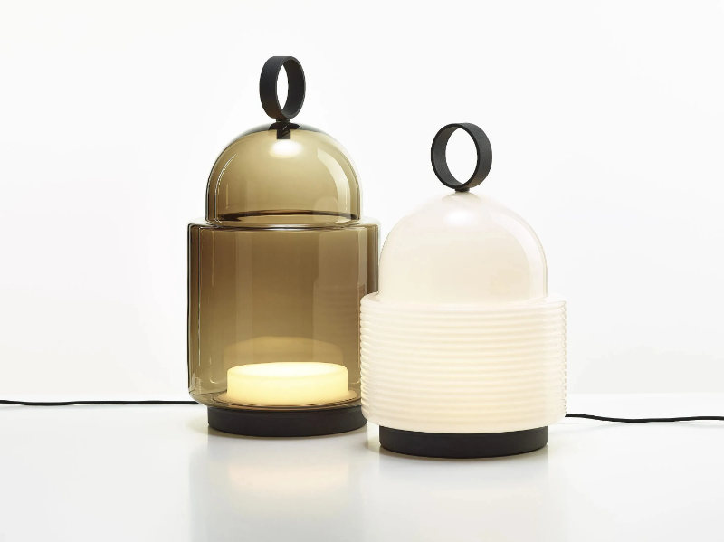 DOME - Blown glass floor lamp by BROKIS