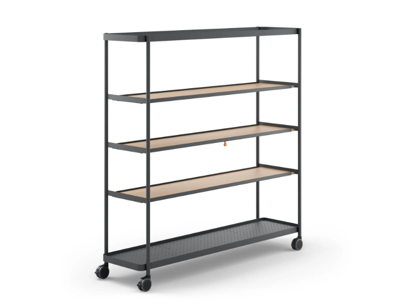 BOARDS - Steel office shelving with castors by Brunner
