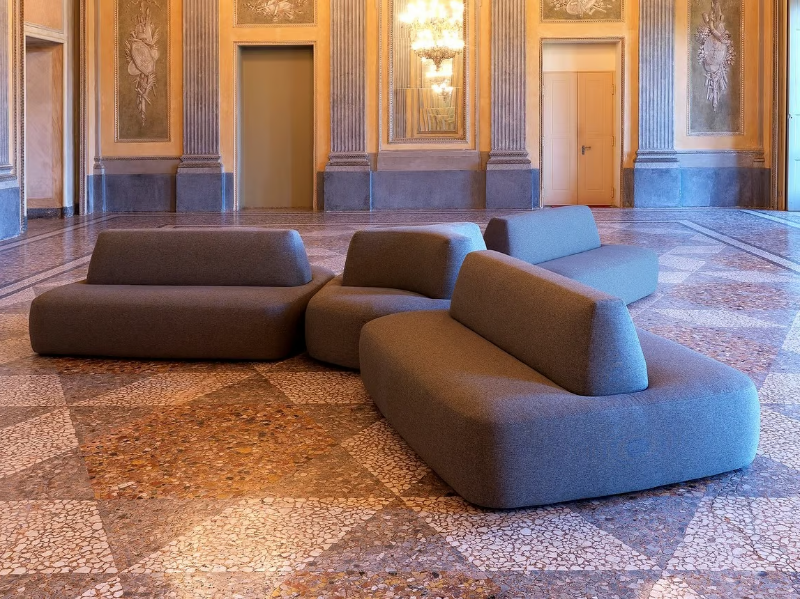 NAPWORK - Modular sectional fabric sofa by Caimi Brevetti