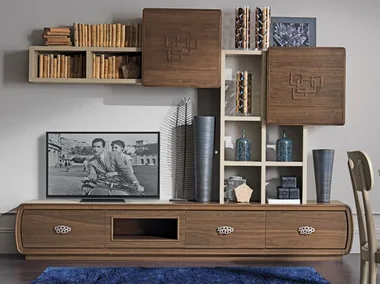 AMARCORD DAY - Sectional wooden storage wall by Cantiero