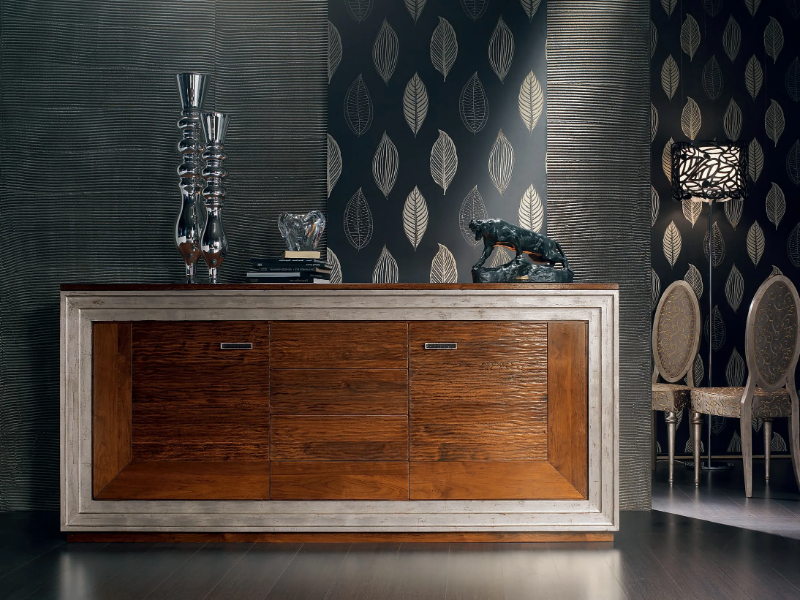 ÉTOILE DAY - Solid wood sideboard with doors by Cantiero