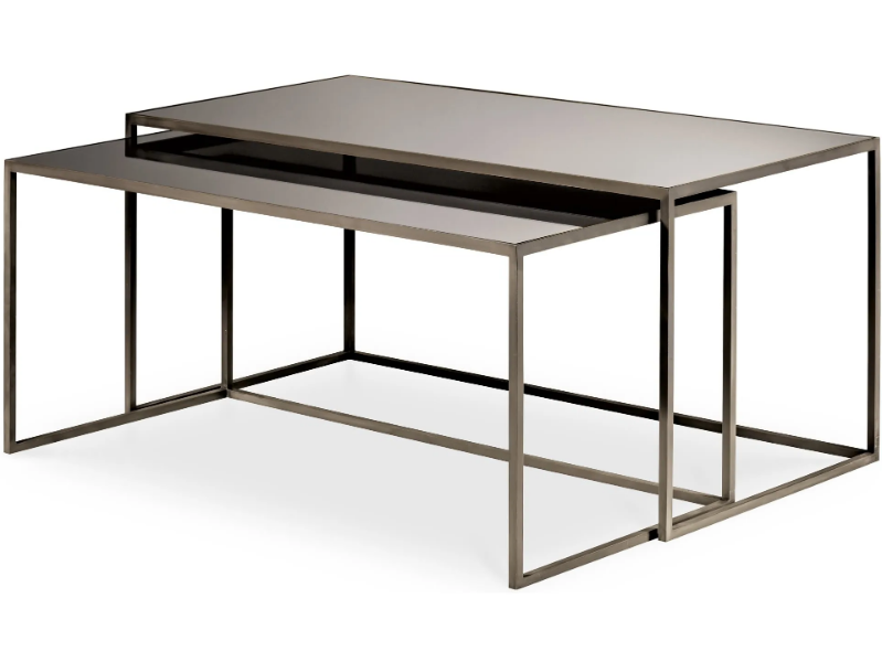 NARCISO - Stackable rectangular iron coffee table by Cantori