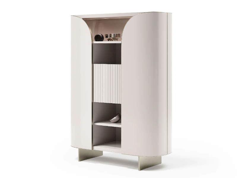 DUNA - Leather highboard with doors by Capital Collection