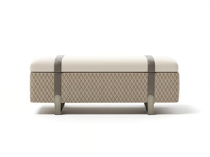 GRAND - Upholstered storage fabric bench by Capital Collection