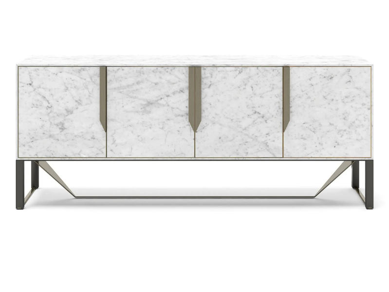 PRISMA - Marble sideboard with doors by Capital Collection