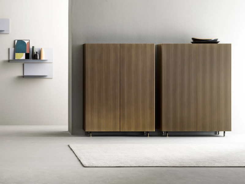 AERO - Wooden highboard with doors by Capo d’Opera